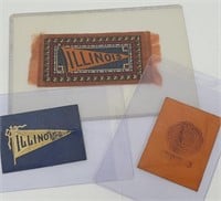 Circa 1910 Illini Tobacco Felt/Leather Premiums