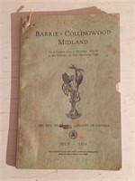 Barrie-Collingwood Midland- July 1954 Phone Book