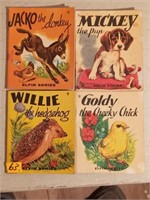 4 Vintage Farm Animal Books from "ELFIN" Series