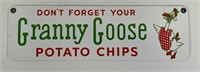 Porcelain Granny Goose Potato Chips Sign