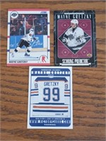 Lot of 3 Wayne Gretzky Hockey Cards