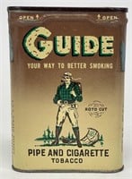 Guide Pipe & Cigarette Tobacco Pocket Tin