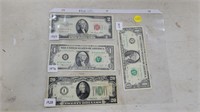 1920's, 1930's and 1970's $2,$1, $20