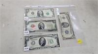 1930's,1977,1920's $1,$2,$10,$5