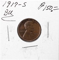 1917-S BU Lincoln Wheat Back Cent