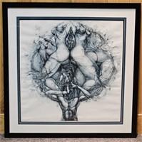 Abstract Anatomical Engraving Artist Unknown