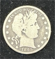 Silver 1895 Barber Half Dollar