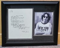 John Lennon Day Tripper LE Written Lyrics Print