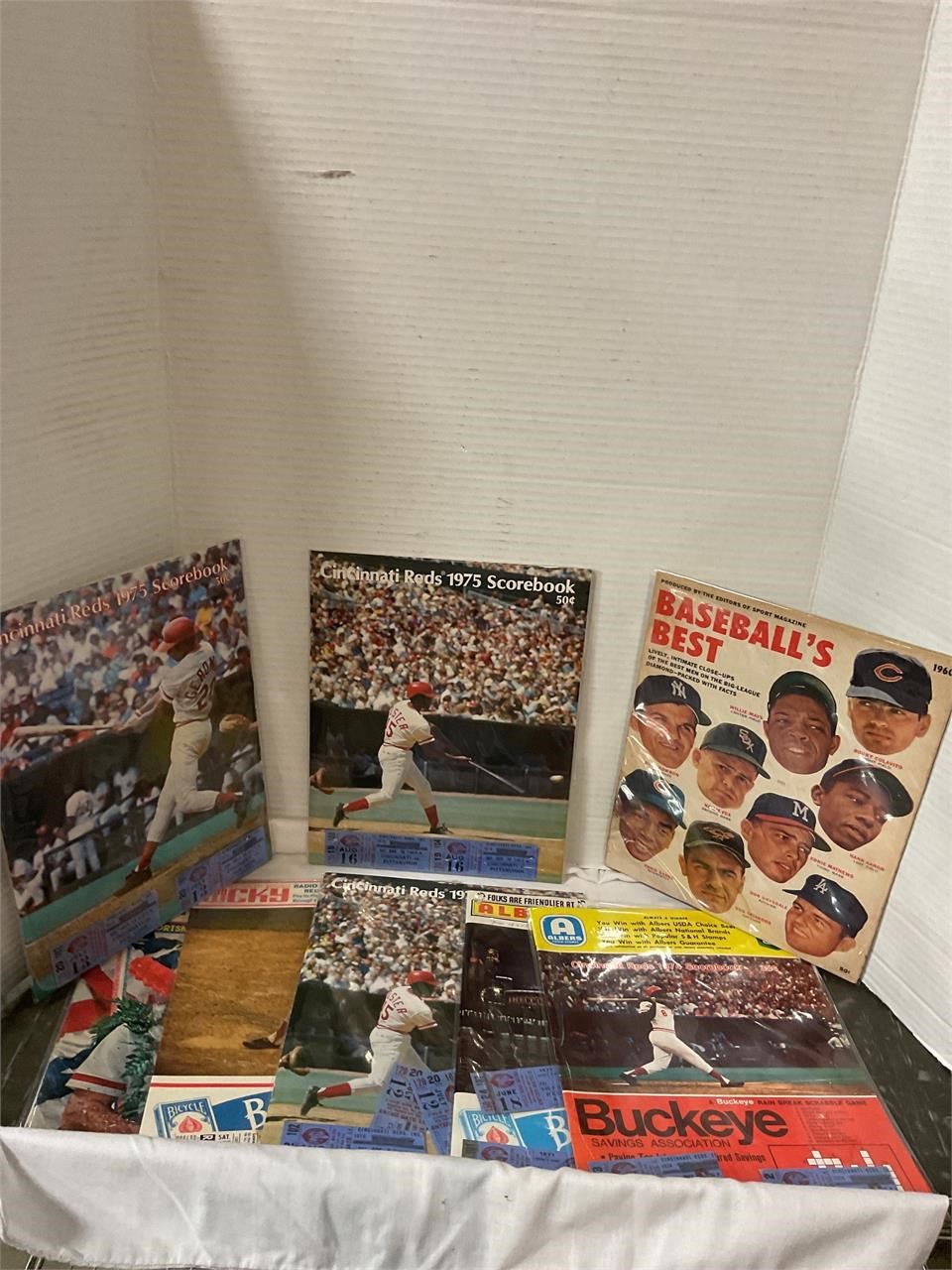 Baseball scorebooks/ magazines with tickets