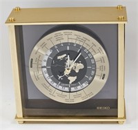 Seiko Quartz World Time Zone Desk Clock