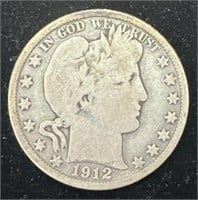 Silver 1912 Barber Half Dollar