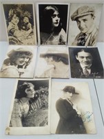 Lot of 8 Antique Autographed Photographs