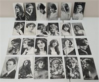 Lot of Silent Movie Actors Trading Cards