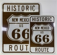 2 Reflective Historic US Route 66 New Mexico Signs