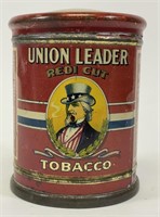 Union Leader Redi Cut Tobacco Canister Tin