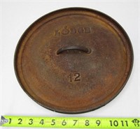 Vintage Lodge #12 Cast Iron LID Only