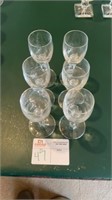 6 CORDIAL GLASSES
