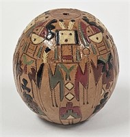 Irene White Yei Pictorial Pottery Navajo Seed Pot