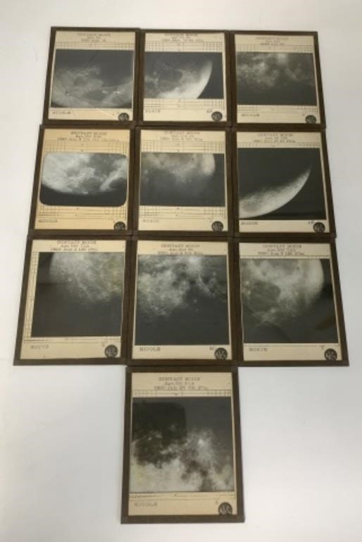 lot of 10 Glass Slides of the Moon
