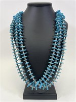 Native American 3 Strand Turquoise Heishi Necklace