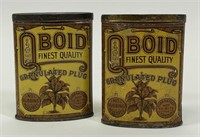 2 Qboid Granulated Plug Tobacco Pocket Tins