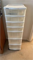 ROLLING STACKABLE PLASTIC DRAWERS