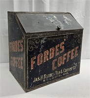 Large Vintage Forbe's Coffee Country Store Bin