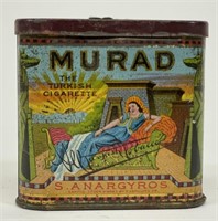 Murad Turkish Cigarette Pocket Litho Tobacco Tin