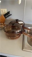 2 PIECES OF VISION GLASS COOKWARE