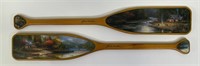 2 Thomas Kinkade Rustic Retreats Paddle Collection
