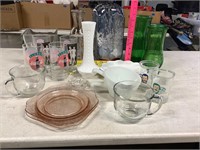 Lot misc. glass