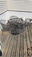 METAL PATIO TABLE & 4 CHAIRS