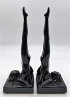 Pair of Art Deco Nude Lady Bookends