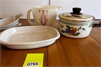 Oven Stoneware & Vintage Tupperware Measuring Cup