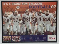 2007 Illini Ron Zook Signed Rose Bowl Poster