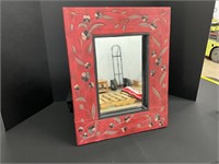 Wood Frame Hand Painted Mirror