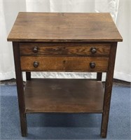 Vintage Double Drawer Side Table