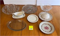 Oval Pyrex, Glass Platters, More
