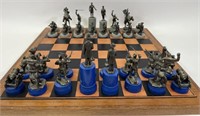 Custom Made Civil War Pewter Chess Set