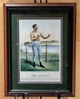 John Sullivan Currier & Ives Boxing Print