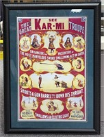 See The Great Kar-Mi Troupe Circus Poster