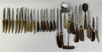 Stainless Steel and Antler Dining Service Cutlery