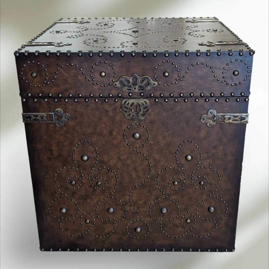 Maitland Smith Faux Leather Trunk