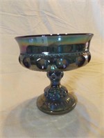 Small Stemmed Compote-Blue Carnival glass??