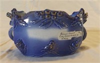 Czechoslovakia Vase Blue w/ gold edges