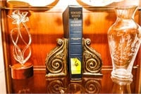 (2) Bookends with Webster's Dictionary, Decorative