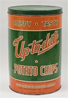 Rare Vintage Up-To-Date Potato Chips 14oz. Tin