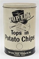 Rare Vintage Top-Er's Tops in Potato Chips 1lb Tin