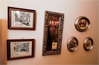 (6) Small Framed Wall Decorations Including (5)