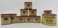 Lot of Revelation Tobacco LItho Advertising Tins